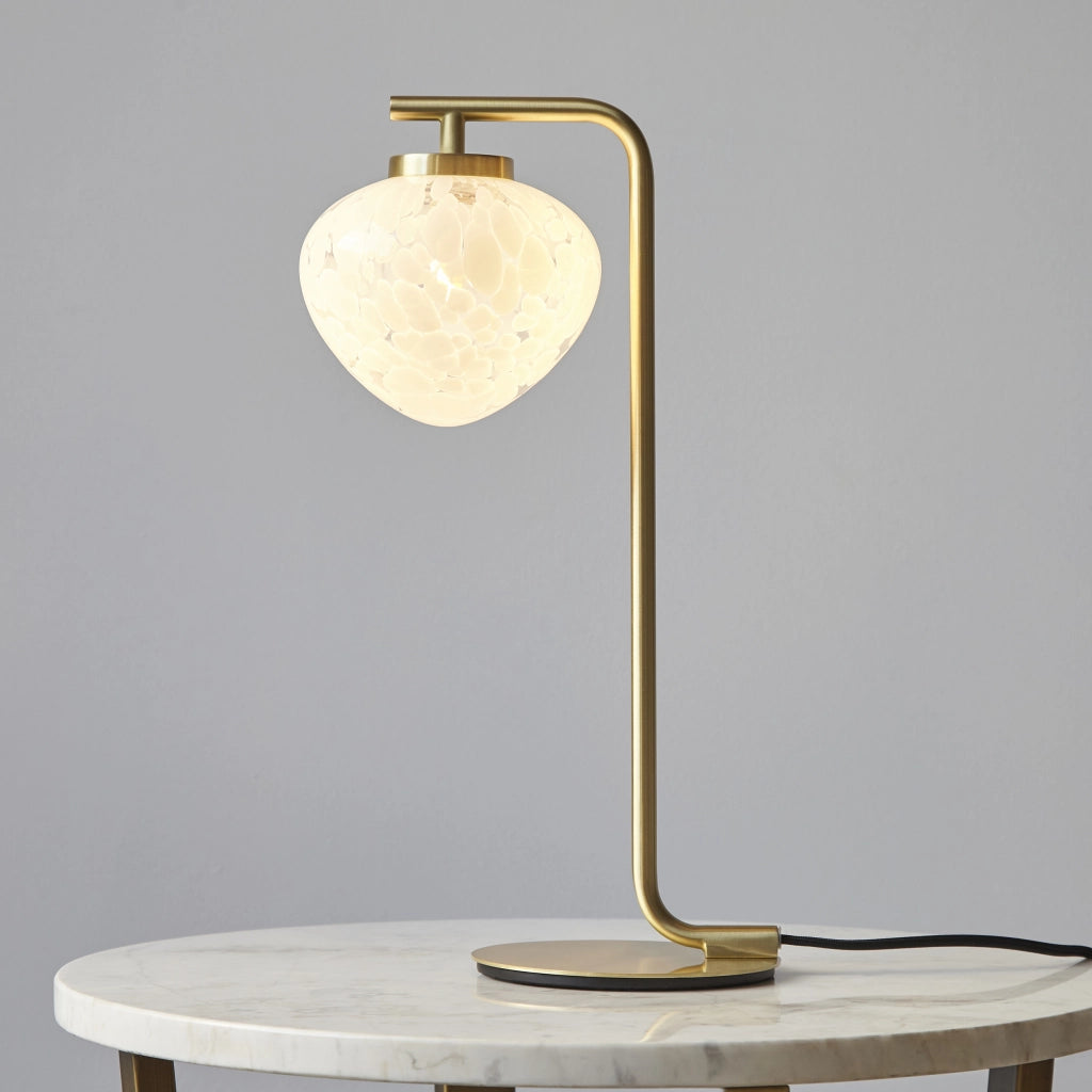 Lampada da tavolo Art Déco ottone satinato G9 Endon