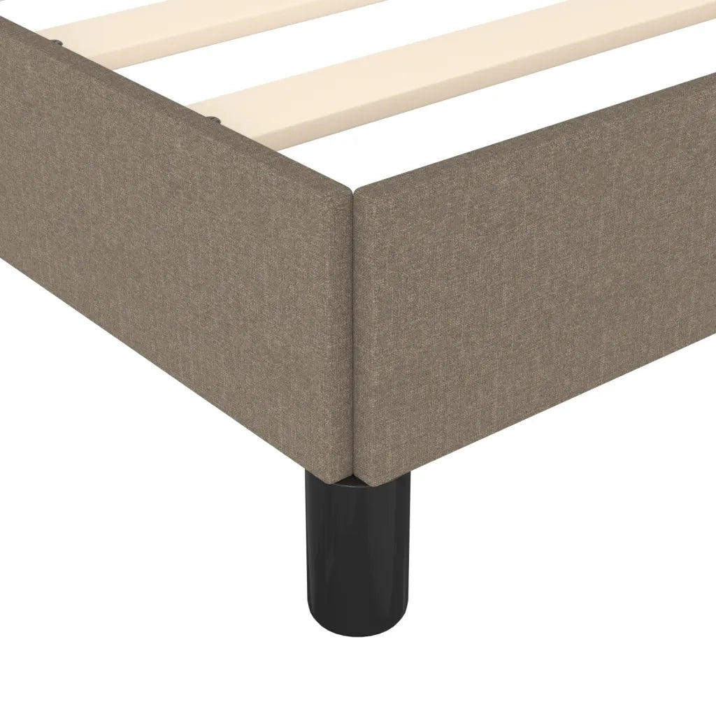 Letto singolo | Letto per adulti | Giroletto senza Materasso Tortora 90x200 cm Tessuto