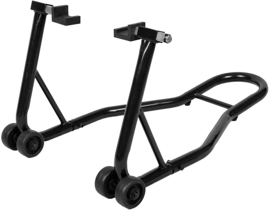 Cavalletto per Moto, Cavalletto Posteriore Moto Universale, Regolabile in Larghezza(nero)