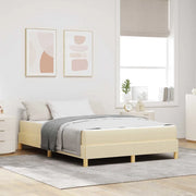 Letto a molle con materasso Crema 140 x 190 cm Tessuto 3398568