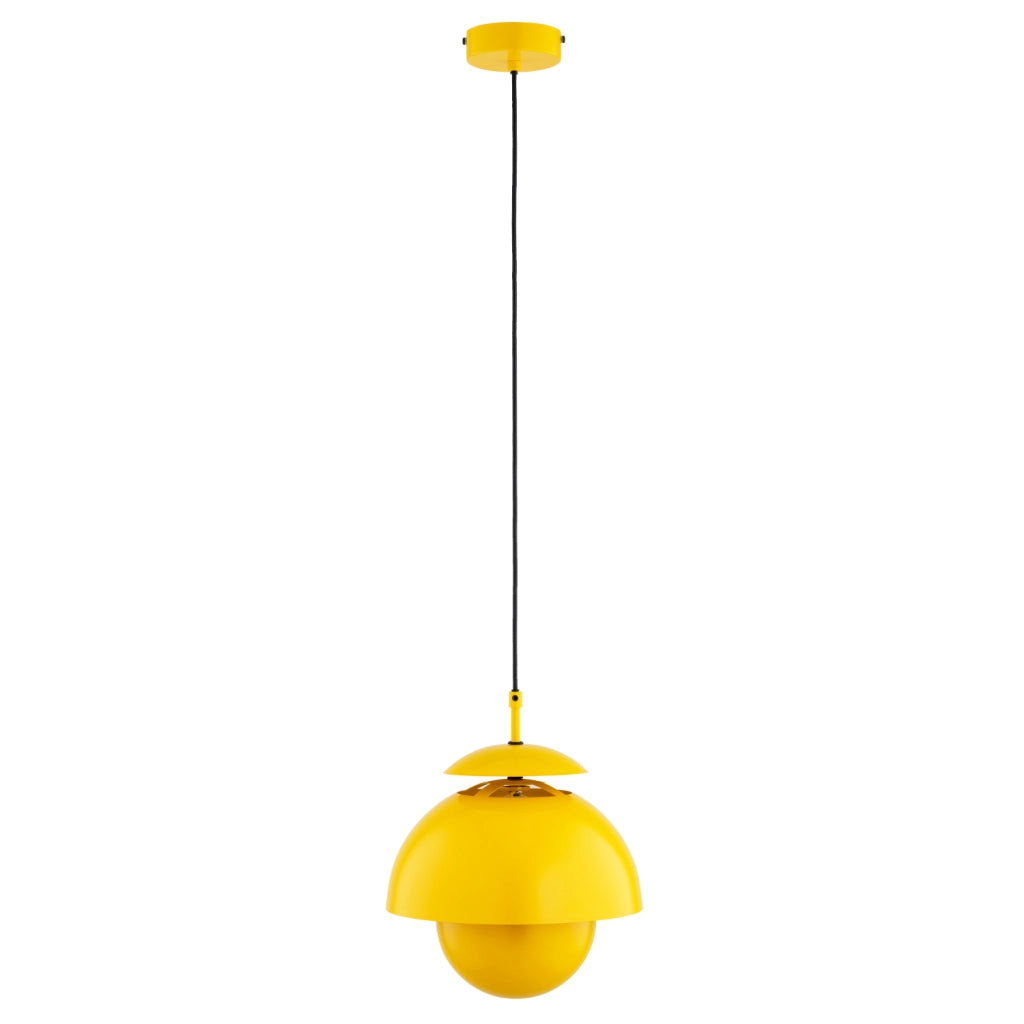 Lampada a sospensione moderna gialla E27 15W RUNO Alfa