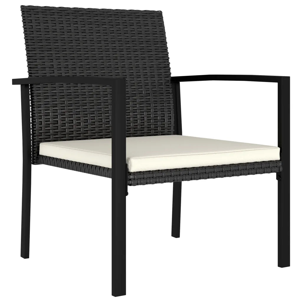 Set da Pranzo da Giardino 9 pz in Polyrattan Nero 3065710