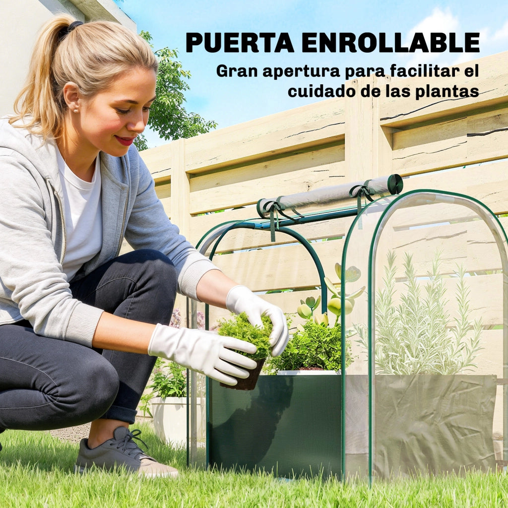Mini Serra Portatile con Borsa per Piante ¨C Xylo ¨C 68x50x70 cm Verde