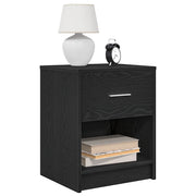 Comodini 2 pz con Cassetto Nero 40x34x50 cm 858770