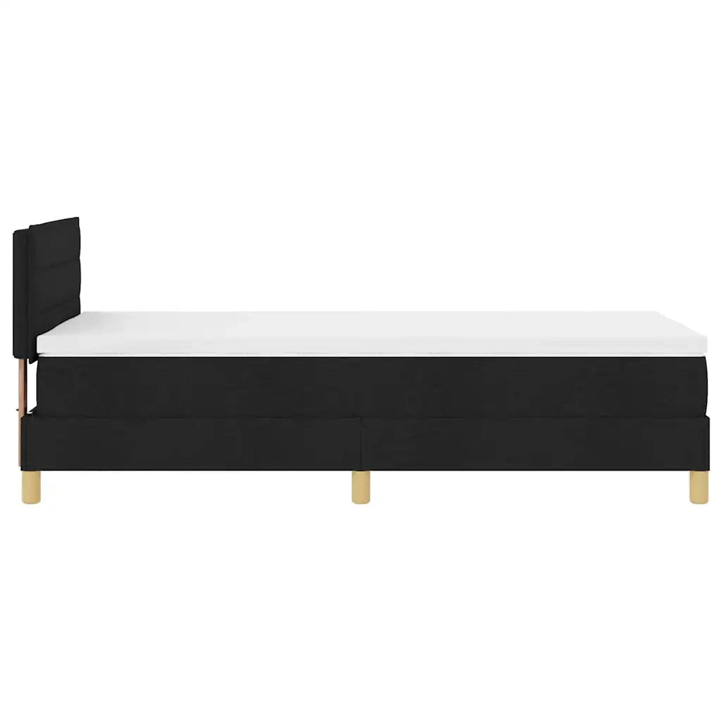 Letto a Sorgente LED con strisce LED Nero 100 x 200 cm Tessuto 3342340