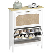 Mobiletto Scarpiera con 2 Cassetti ¨C Minimal ¨C 80x24x95.5 cm, Bianco
