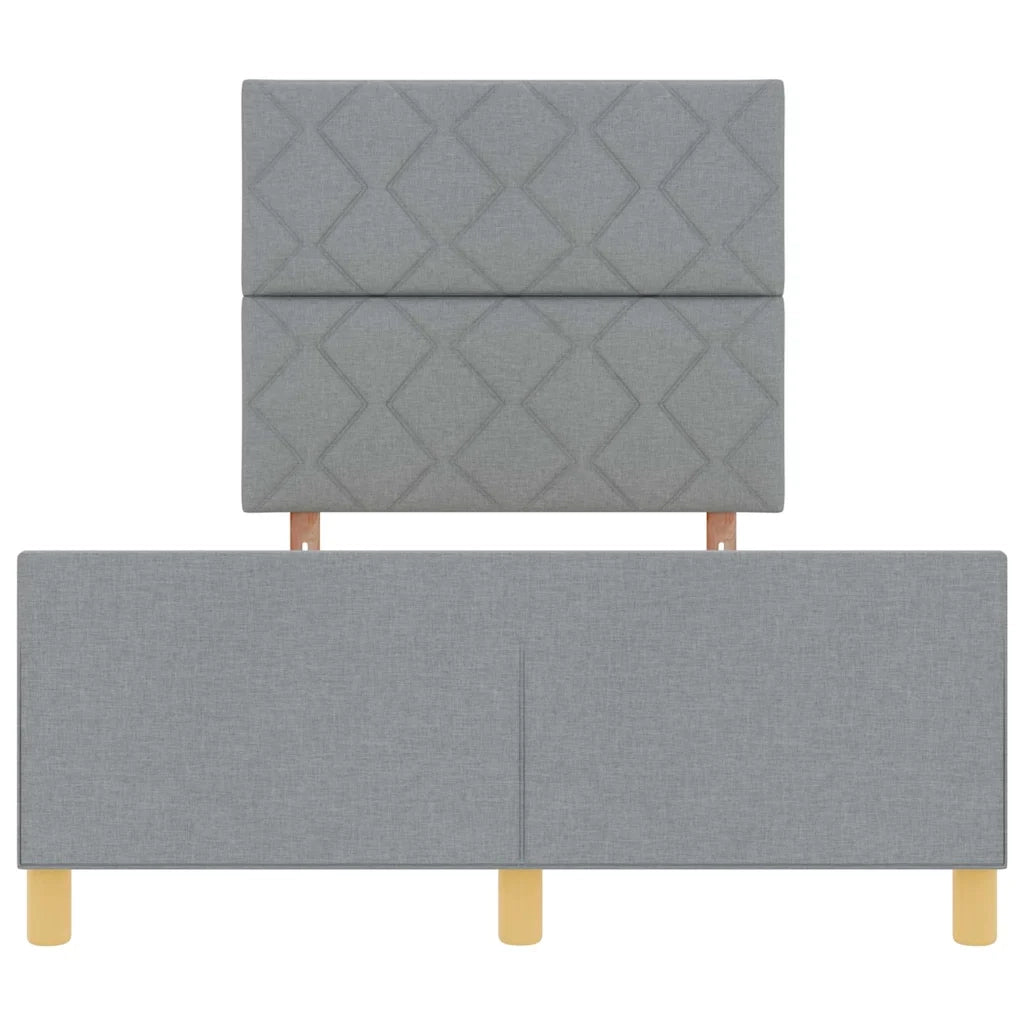 Struttura del letto-Giroletto Grigio chiaro 120 x 190 cm Tessuto 273311