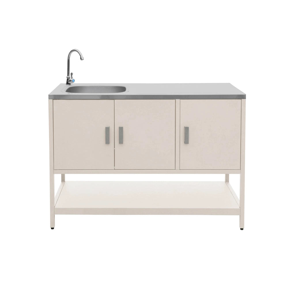 Modulo cucina da esterno con barbecue a gas a 3 bruciatori, 2 moduli,