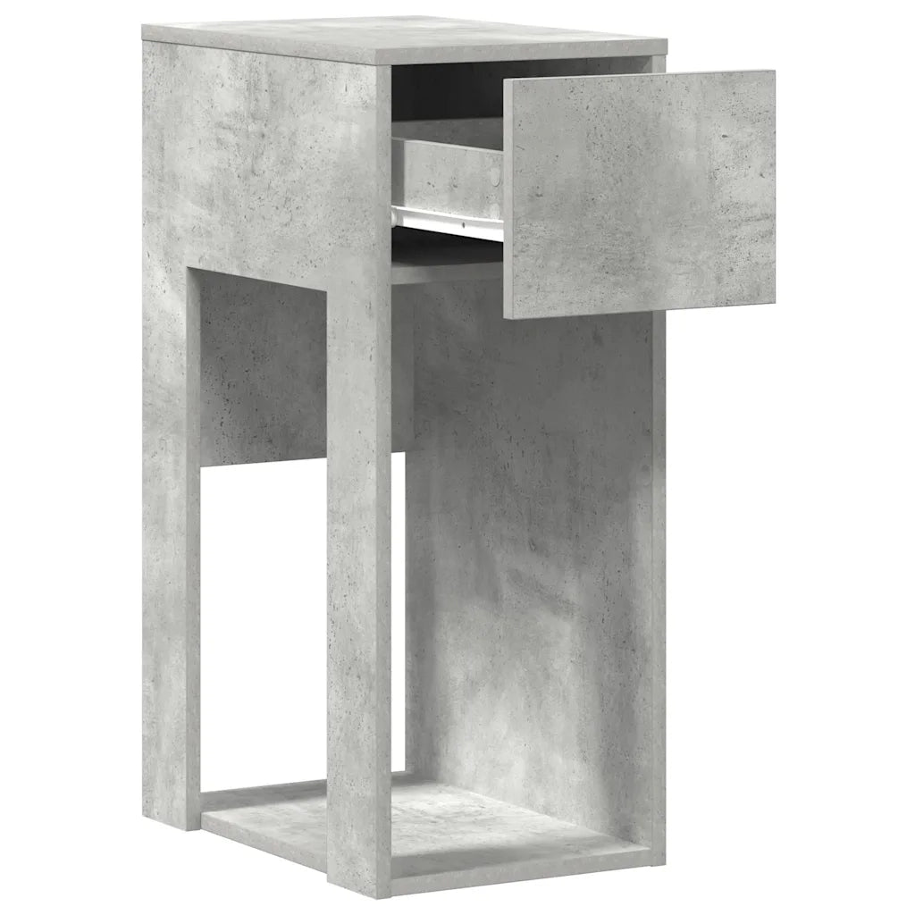 Supporto per Computer a Torre con Cassetto Grigio 30x44x74 cm 858734