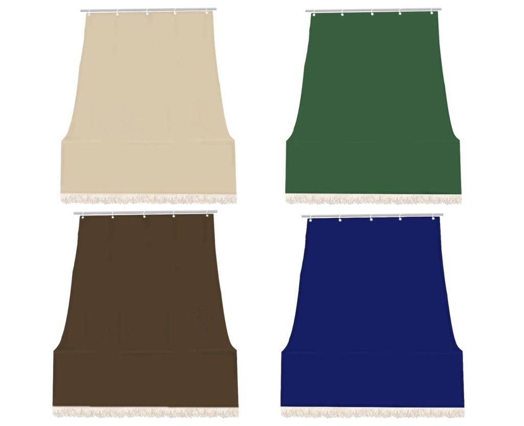 Tenda da sole tessuto resistente per balcone con anelli lavabile a caduta - Blu - 200x295 cm