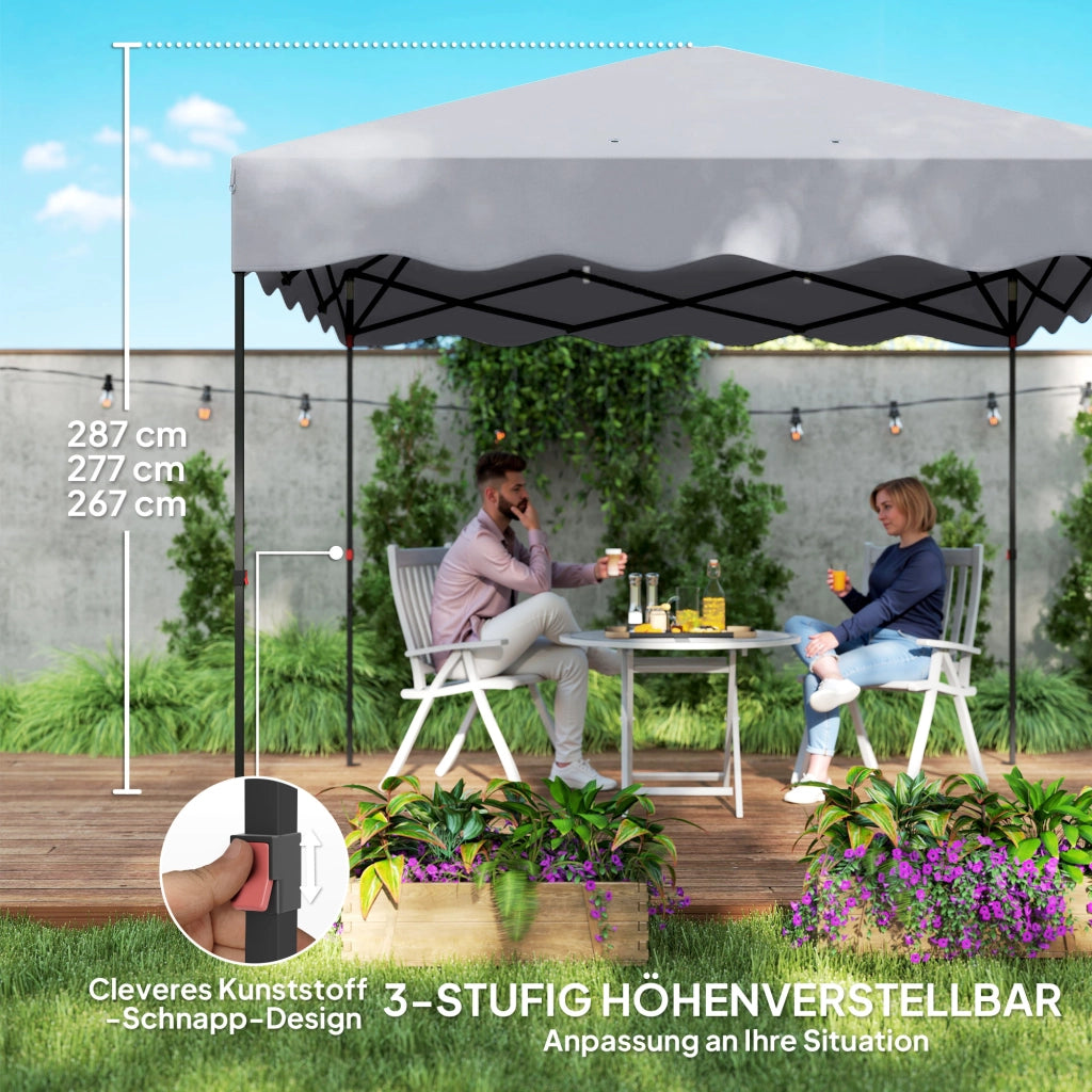 Gazebo 3x3 m ¨C Minimal ¨C Tessuto Grigio Chiaro