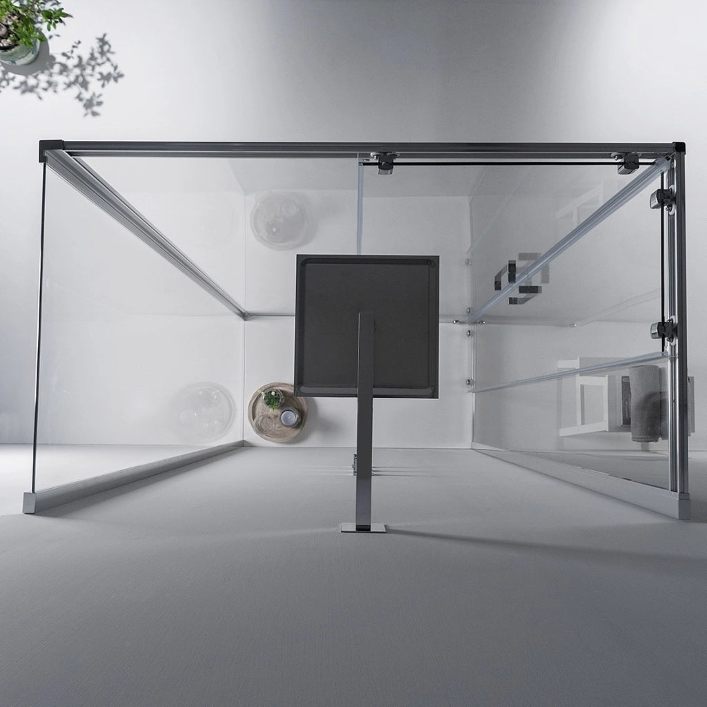Box Doccia Elite Tre Lati 80x120x80 Cm Scorrevole Trasparente