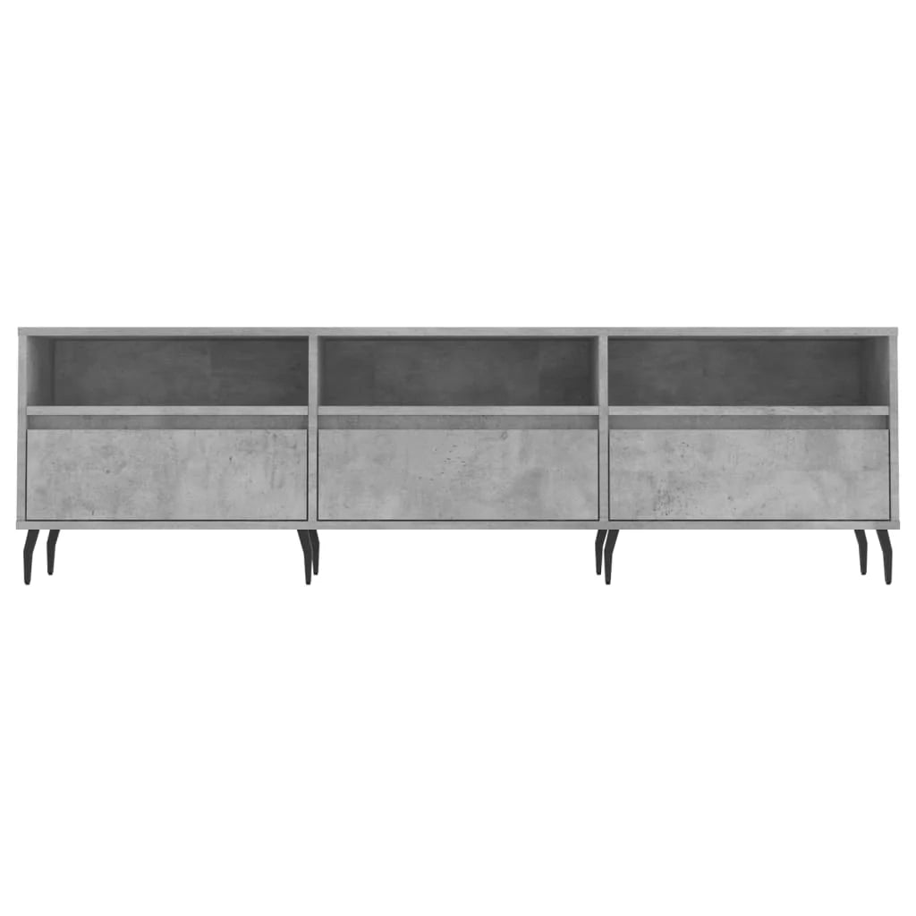 Mobile TV multimediale mensola TV credenza TV per sala da pranzo soggiorno camera da letto 150 x 30 x 44,5 cm legno ingegnerizzato grigio 02_0025976
