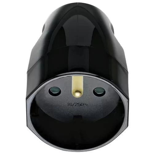PRESA 2P+T 16A FRANCESE ASSIALE NERO