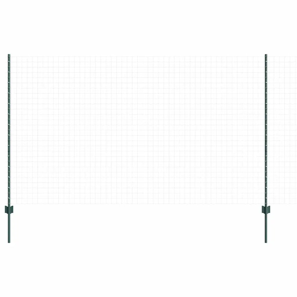 Palo della recinzione 5 pcs Verde 140 cm Acciaio 42006268