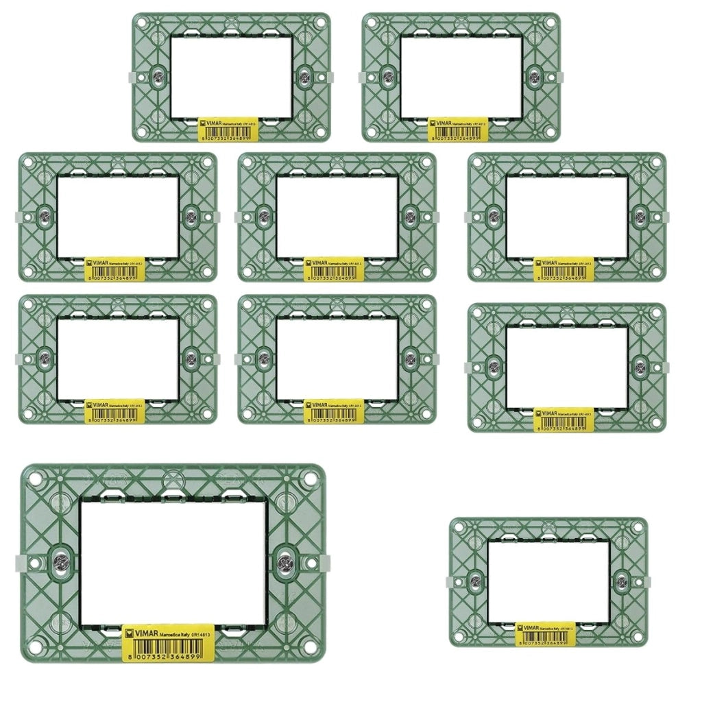 Vimar plana 10 pezzi supporto scatola 3 moduli 14613