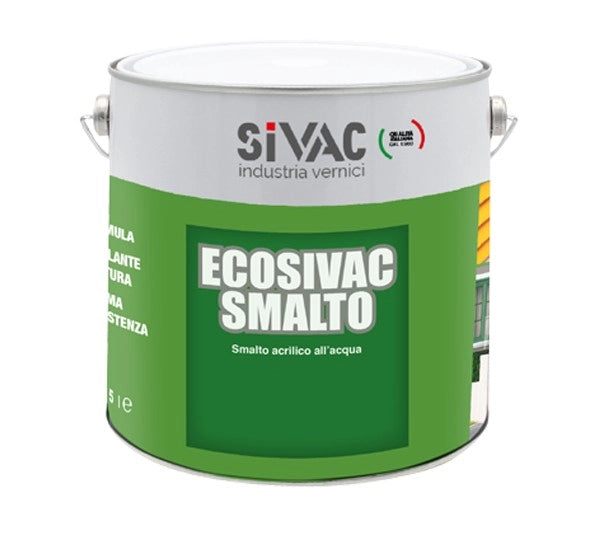 SMALTO ECOSIVAC NERO LUCIDO ML750 ACQUA ACRILIC