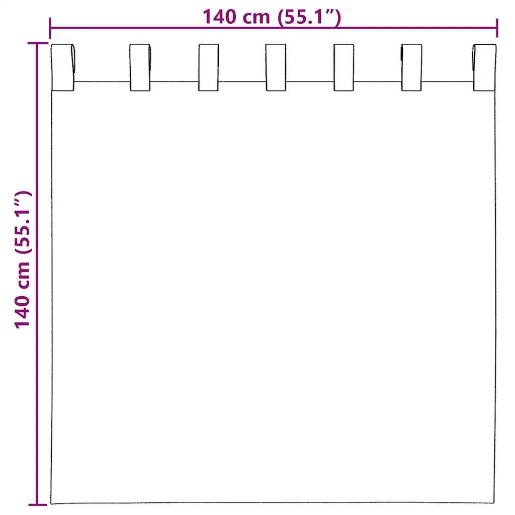Tende in Voile con Tasche per Aste 2 pz Rosa 4102196
