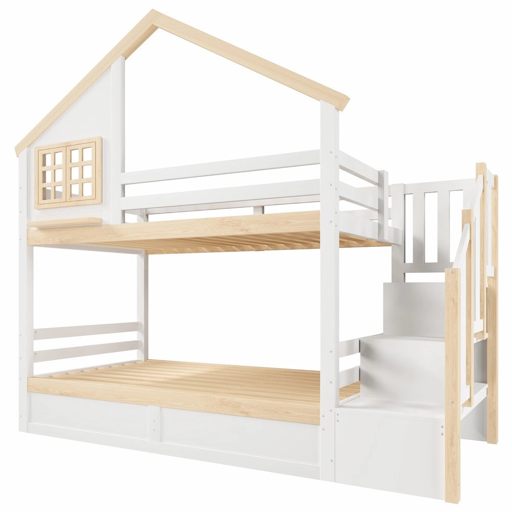 Letto a Soppalco con Contenitore Idraulico ¨C MINIMAL ¨C Bianco, 90x200 cm