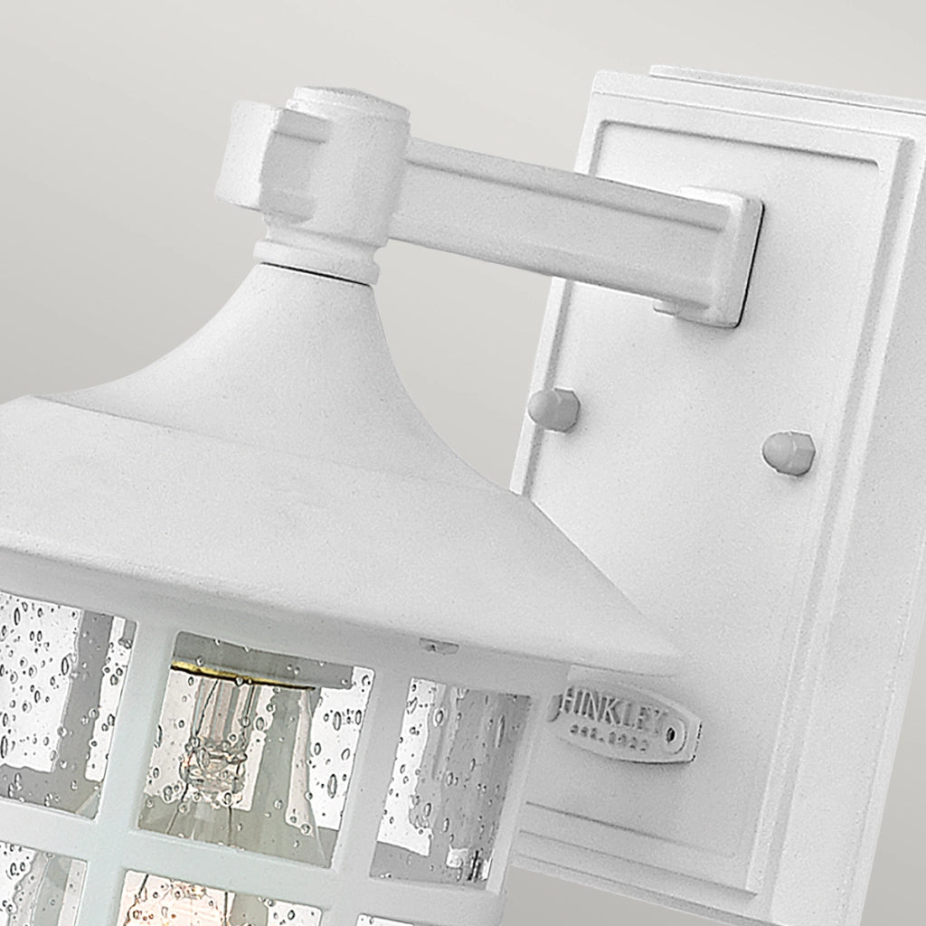 Applique esterna Freeport bianco testurizzato E27 40W Hinkley