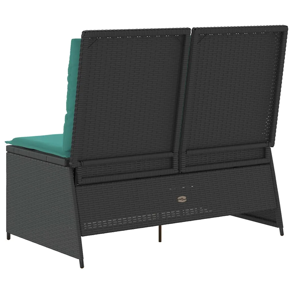 Panchina da giardino Nero polyrattan 3394475