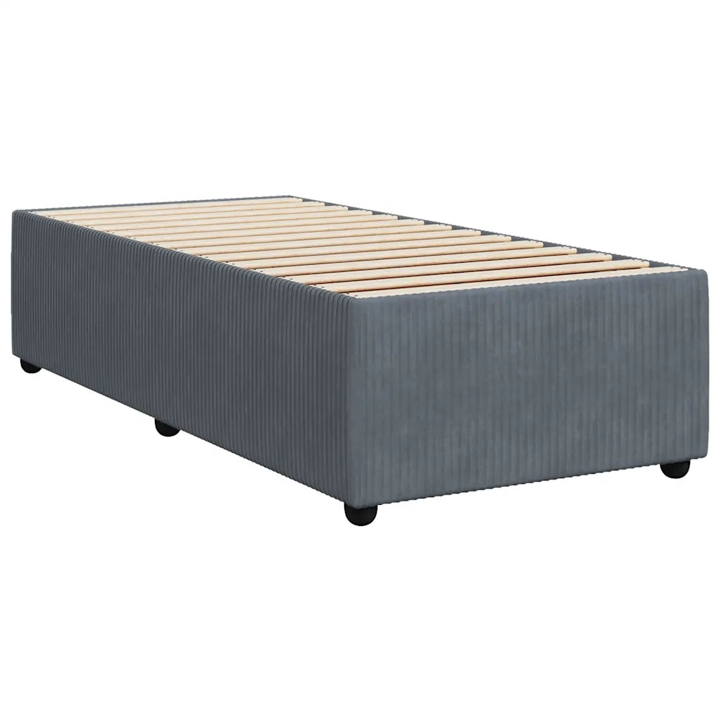 Giroletto senza Materasso Grigio Scuro 100x200 cm Velluto 3284989