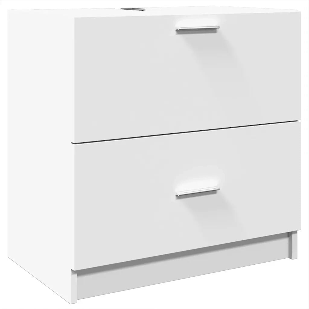 Mobile Lavabo | Armadio Lavabo Bianco 59x37x59 cm in Truciolare