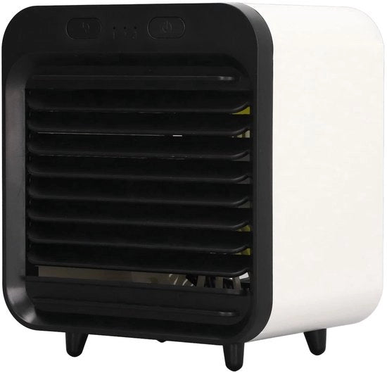 Condizionatore portatile - Mini-raffreddatore d'aria - 3 velocità - Nero bianco - Alimentato da USB - Ventilatore di raffreddamento - Adatto per camera da letto e ufficio
