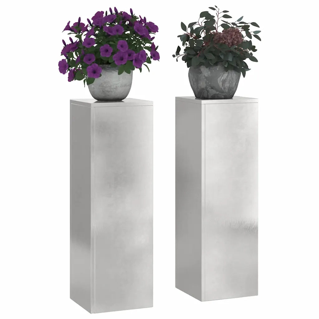Supporto per piante | Sostegno per piante 2 pz Argento 24 x 24 x 75 cm