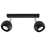 Lampada da soffitto OCULARE 2 nero