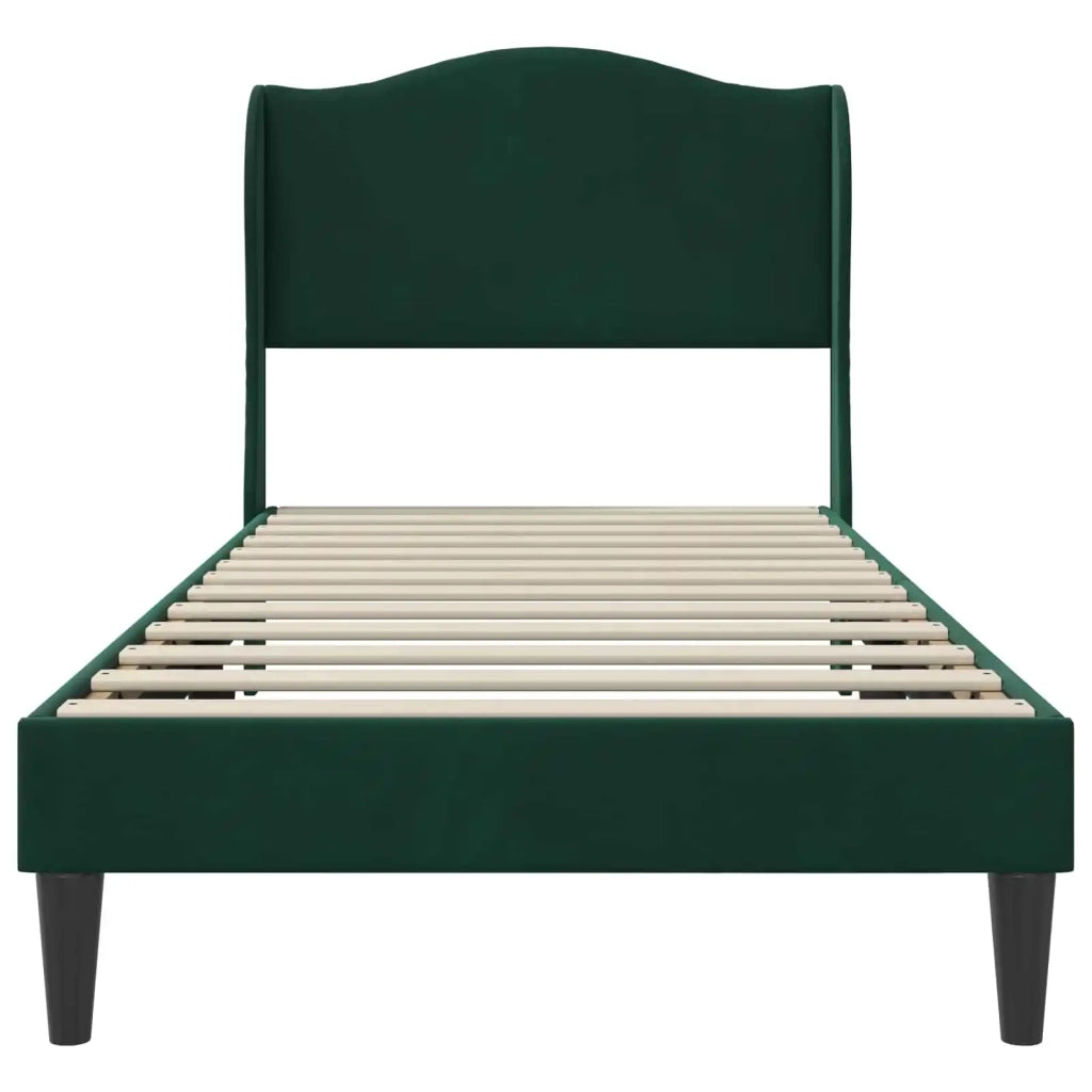 Struttura del letto Verde Scuro 90 x 190 cm Velluto 42027889