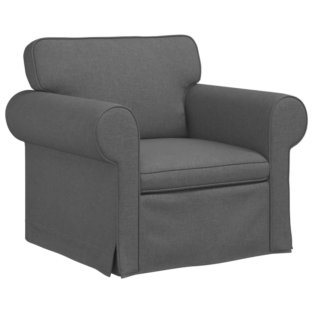Set di divani 2 pcs Grigio scuro 215 x 82 x 80 cm Tessuto 3407575