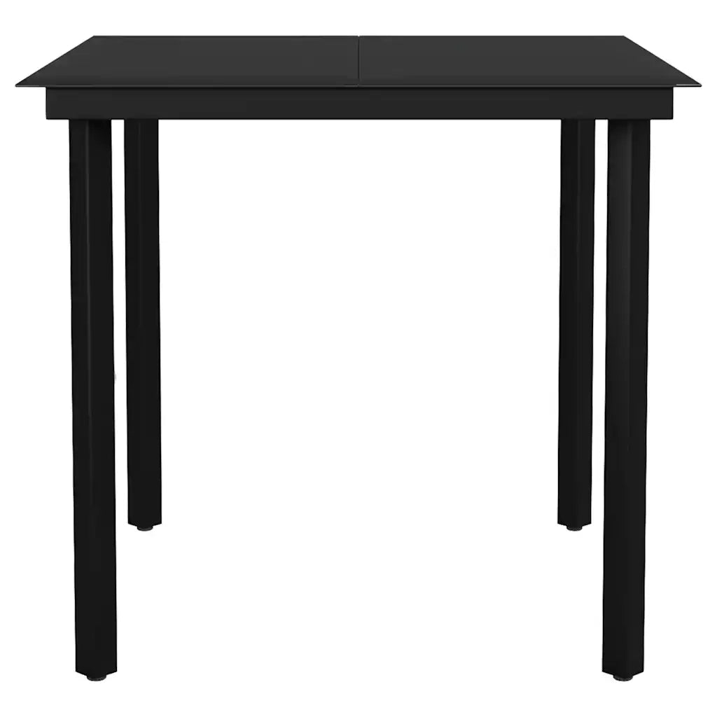 Set da Pranzo da Giardino 5pz Polyrattan Vetro 3334542