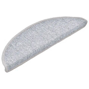 Tappetini per scale 30 pz | Gradini per Scale 56x17x3 cm Grigio chiaro Semicircolari