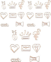 Paperclip hartvormig goud per 24 pezzi