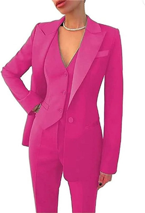 Abito da Ufficio 3-Delig per Donna: Blazer, Vest e Pantalon - Abito Formale per Ufficio