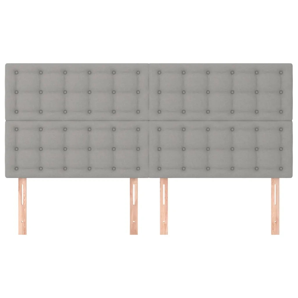 Testiera-Testata del letto Grigio Chiaro 180x5x118/128 cm Tessuto