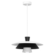 Lampada a sospensione Plato bianco/nero E27 15W Luminex