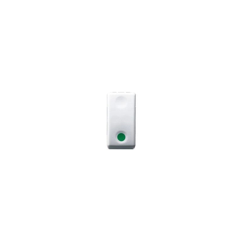 GW20522 Pulsante Unipolare 250V Na 10A + Contatto Ausiliare Nc 1 Modulo