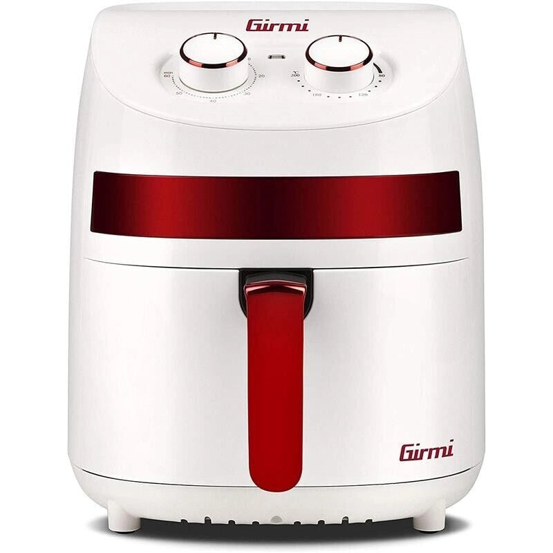 GIRMI FRIGGITRICE AD ARIA CON CAPIENZA 3,200 LT DA 1000 W COLORE BIANCO E ROSSO