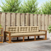 Set di divani da esterno con cuscino 3 pcs Naturale e Beige 3367131
