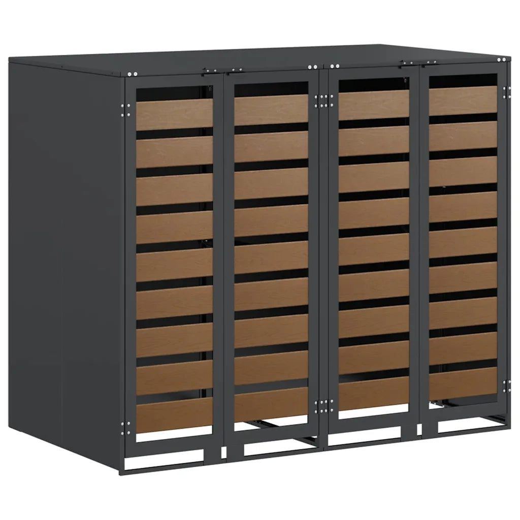 Contenitore per Rifiuti per 3 Bidoni 340 x 77.5 x 115.5 cm 3394768