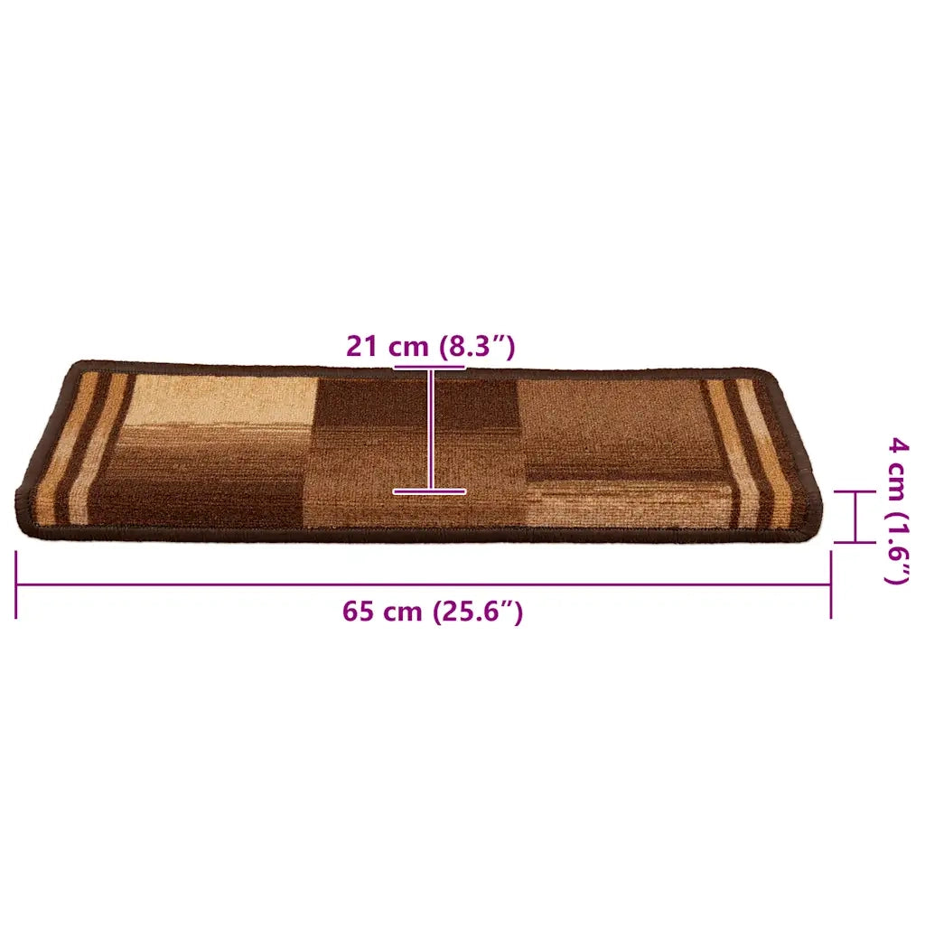 Tappetini per Scale Autoadesivi 5 pz | Gradini per Scale 65x21x4 cm Marroni