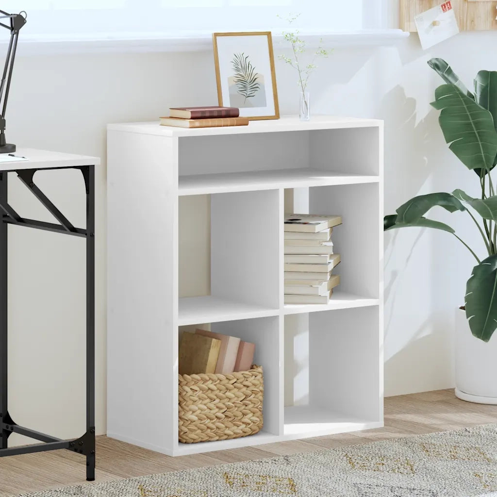 Libreria Bianca 66x31x80 cm in Legno Multistrato 860292