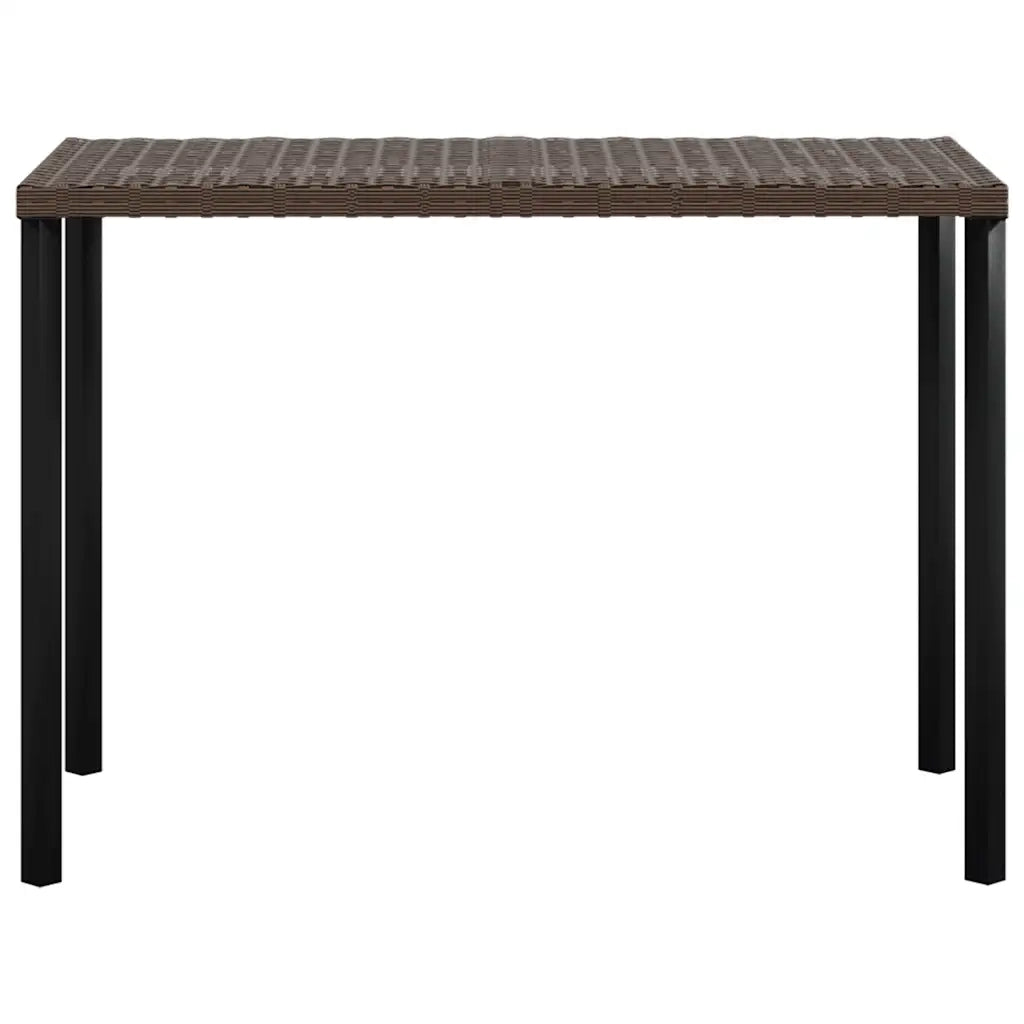 Set Divano a L con Cuscini 5 pz Marrone in Polyrattan 318577