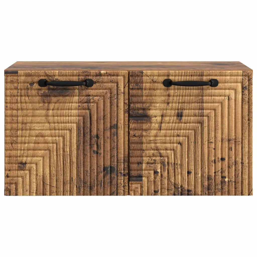 Mobile Porta TV da Muro-Credenza per TV sospesa Legno antico 59,5 x 31 x 30 cm 712402