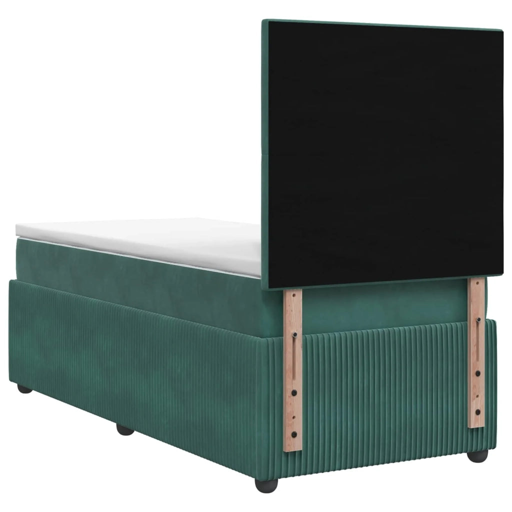 Letto box spring con materasso Verde Scuro 80 x 200 cm Velluto 3454496