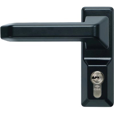 MANIGLIA ANTIPANICO ESTERNA 07A78.38 CISA - + CILINDRO VERN NERA