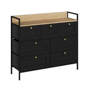 Vicco Tavolino Nero 98 x 85 cm con 7 cassetti