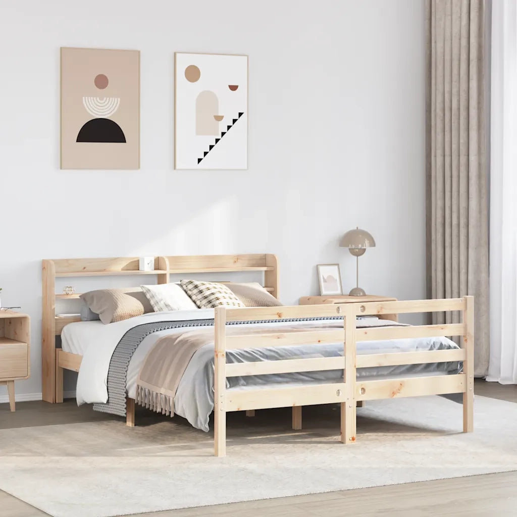 Giroletto con Testiera 120x190 cm in Legno Massello di Pino